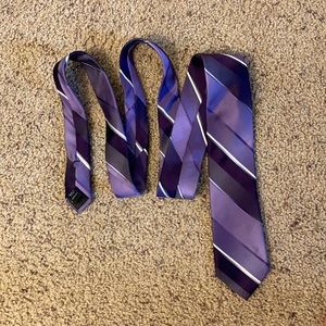 Purple striped tie